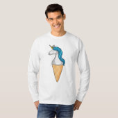 Unicorn met wafelijs t-shirt (Voorkant volledig)