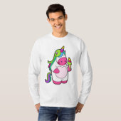 Unicorn met wafelijs t-shirt (Voorkant volledig)