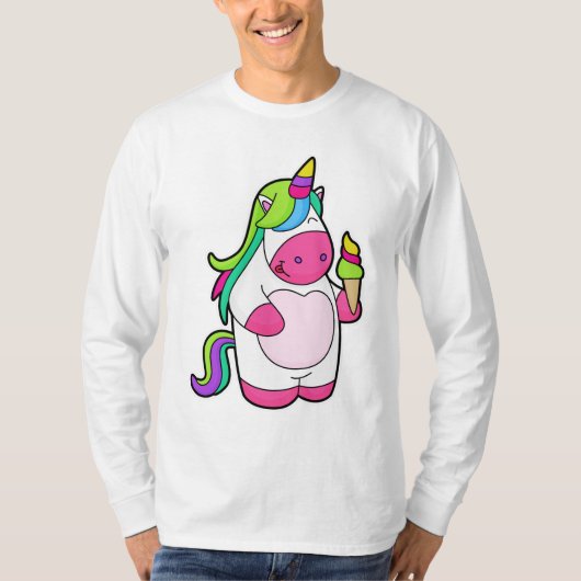 Unicorn met wafelijs t-shirt (Voorkant)
