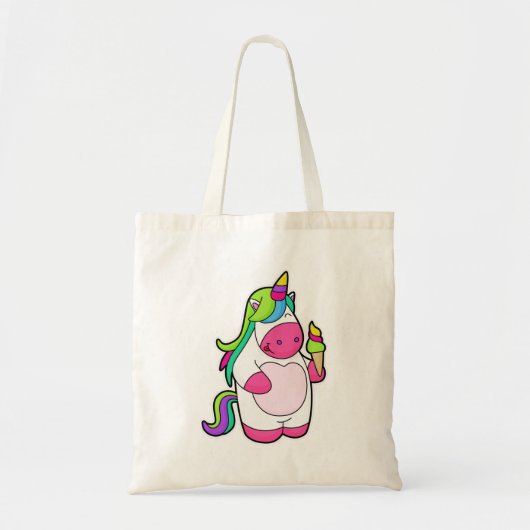 Unicorn met wafelijs tote bag (Voorkant)