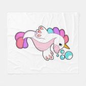 Unicorn met waterbellen.PNG Fleece Deken (Voorkant (Horizontaal))