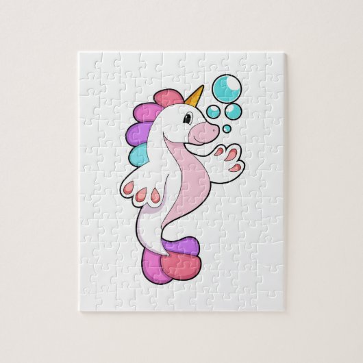 Unicorn met waterbellen.PNG Legpuzzel (Verticaal)