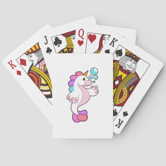 Unicorn met waterbellen.PNG Pokerkaarten (Achterkant)
