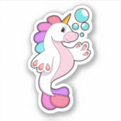 Unicorn met waterbellen.PNG Sticker (Voorkant)