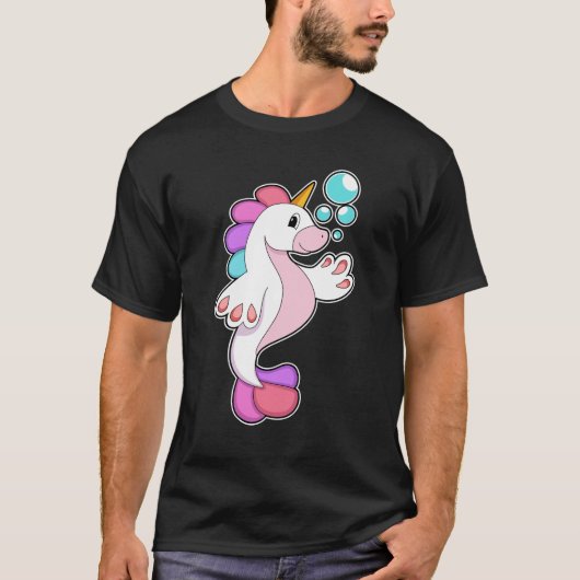 Unicorn met waterbellen.PNG T-shirt (Voorkant)