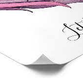 Unicorn met wilde bloemen in Waterverf Poster (Hoek)