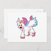 Unicorn met Wing.PNG Briefkaart (Voorkant / Achterkant)