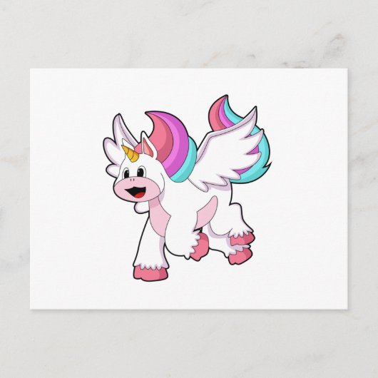 Unicorn met Wing.PNG Briefkaart (Voorkant)