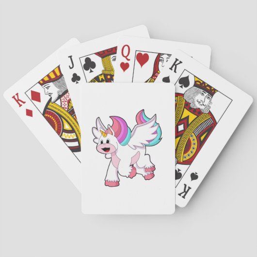 Unicorn met Wing.PNG Pokerkaarten (Achterkant)