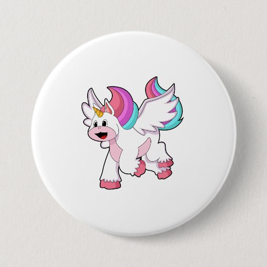 Unicorn met Wing.PNG Ronde Button 7,6 Cm (Voorkant)