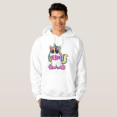 Unicorn met zonnebril hoodie (Voorkant volledig)