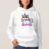 Unicorn met zonnebril hoodie (Voorkant)