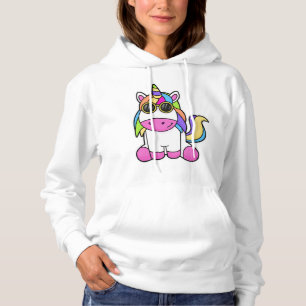 Unicorn met zonnebril hoodie