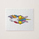Unicorn met zonnebril legpuzzel (Horizontaal)