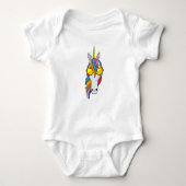 Unicorn met zonnebril romper (Voorkant)