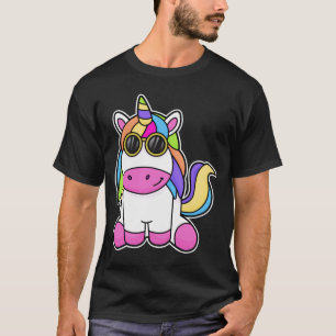 Unicorn met zonnebril t-shirt