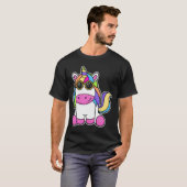 Unicorn met zonnebril t-shirt (Voorkant volledig)