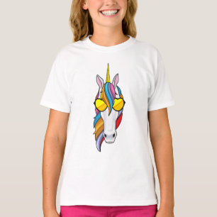 Unicorn met zonnebril t-shirt