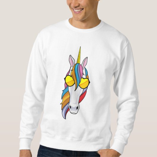 Unicorn met zonnebril trui (Voorkant)