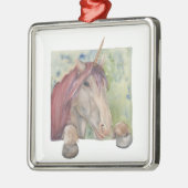 Unicorn Metalen Ornament (Links)