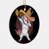 UNICORN MEXICAN PET CINCO DE MAYO KERAMISCH ORNAMENT (Rechts)