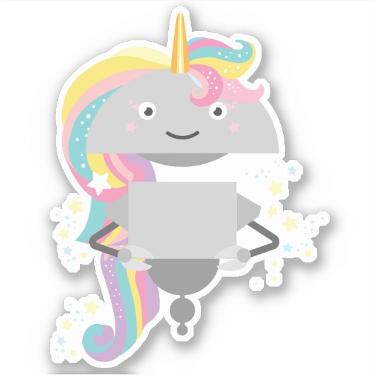Unicorn Mia-Sticker Sticker (Voorkant)