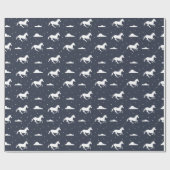 Unicorn Midnight Sky Pattern Cadeaupapier (Vlak)