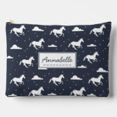Unicorn Midnight Sky Pattern - Gepersonaliseerd Etui (Voorkant)