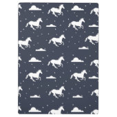 Unicorn Midnight Sky Pattern - Gepersonaliseerd Klembord (Achterkant)