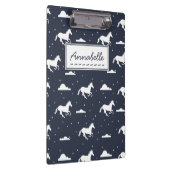 Unicorn Midnight Sky Pattern - Gepersonaliseerd Klembord (Rechts)