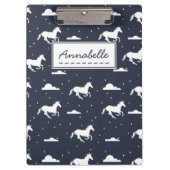 Unicorn Midnight Sky Pattern - Gepersonaliseerd Klembord (Voorkant)