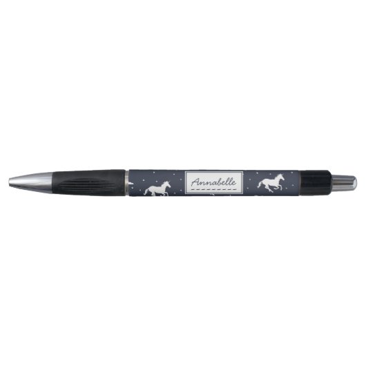 Unicorn Midnight Sky Pattern - Gepersonaliseerd Pen (Voorkant)