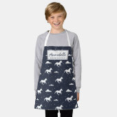 Unicorn Midnight Sky Pattern - Gepersonaliseerd Schort (Gedragen)