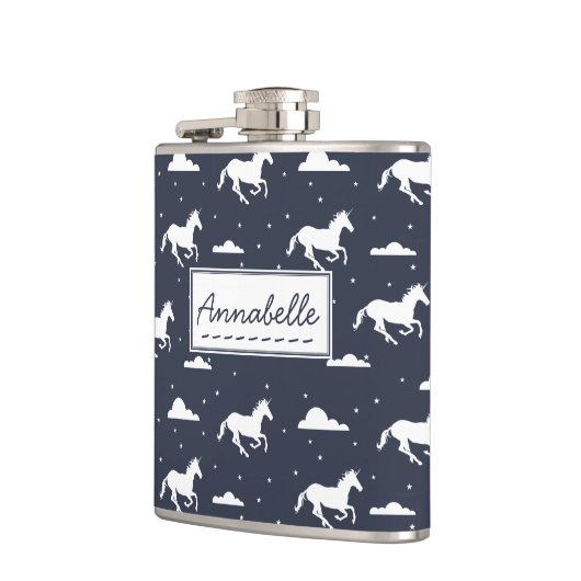 Unicorn Midnight Sky Pattern Heupfles (Links)