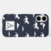 Unicorn Midnight Sky Pattern Monogram Case-Mate iPhone Case (Achterkant (horizontaal))