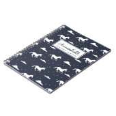 Unicorn Midnight Sky Pattern Notitieboek (Linkerzijde)
