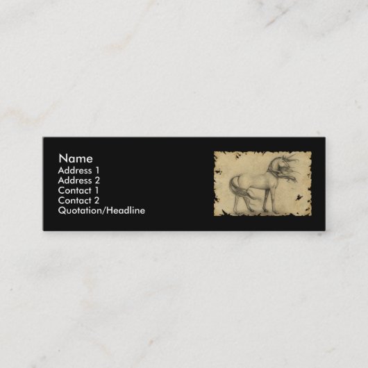 Unicorn Mini Visitekaartje (Voorkant)