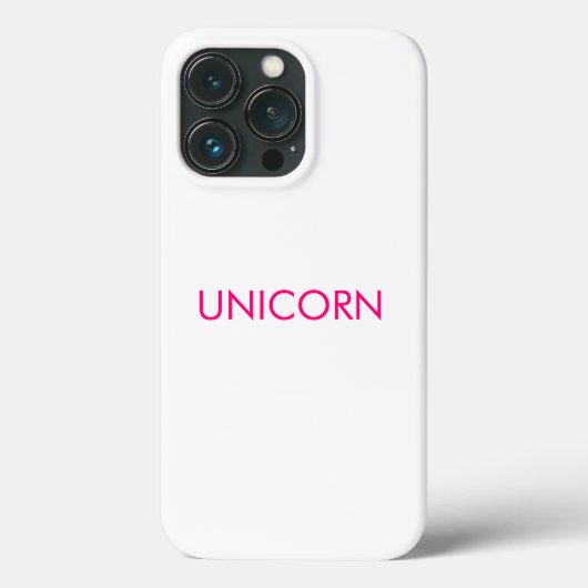 "Unicorn" minimalistisch roze fuchsia white Case-Mate iPhone Case (Achterkant)