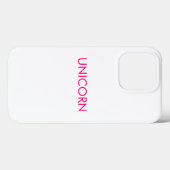 "Unicorn" minimalistisch roze fuchsia white Case-Mate iPhone Case (Achterkant (horizontaal))