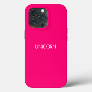 "Unicorn" minimalistisch roze fuchsia white iPhone 13 Pro Hoesje