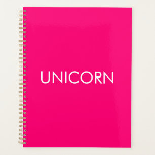 "Unicorn" minimalistisch roze fuchsia white Planner