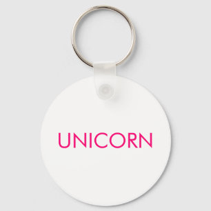 "Unicorn" minimalistisch roze fuchsia white Sleutelhanger