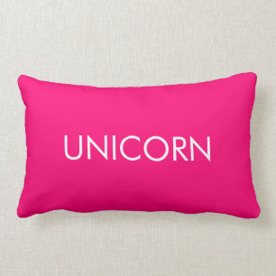 "Unicorn" minimalistisch warme roze fuchsia wit Kussen