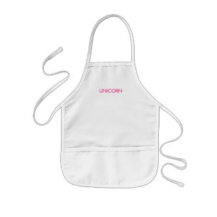 "Unicorn" minimalistische, roze fuchsia letters Kinder Schort