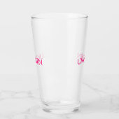 "Unicorn" minimalistische, roze fuchsie helder Glas (Links)