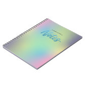 Unicorn Mix Pattern Faux Blue Glitter Notes Notitieboek (Linkerzijde)