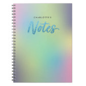 Unicorn Mix Pattern Faux Blue Glitter Notes Notitieboek (Voorkant)