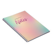 Unicorn Mix Pattern Faux Pink Glitter Notes Notitieboek (Rechterzijde)