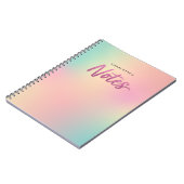 Unicorn Mix Pattern Faux Pink Glitter Notes Notitieboek (Linkerzijde)