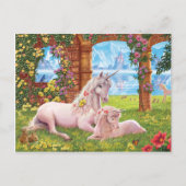 Unicorn Moeder en Foal Briefkaart (Voorkant)
